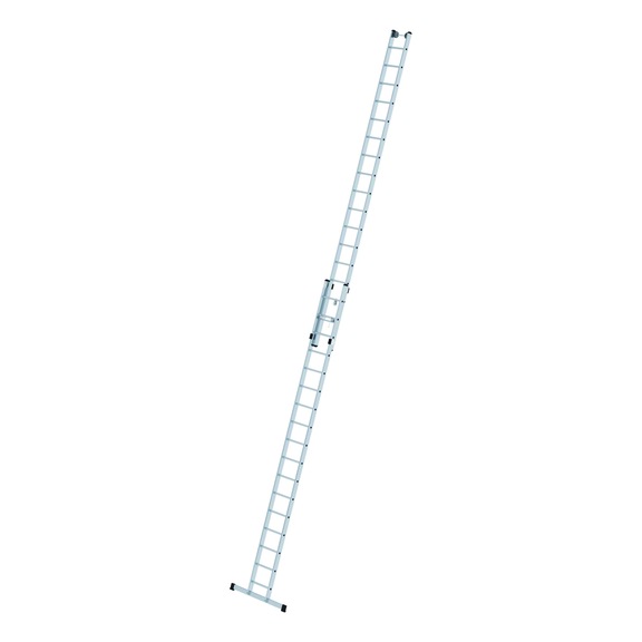 Echelle coulisse corde GÜNZBURGER ac barreaux, 2 pcs, stabilis., 2x17 barreaux - Echelles simples à coulisse à corde avec barreaux, en aluminium, renfort transversal