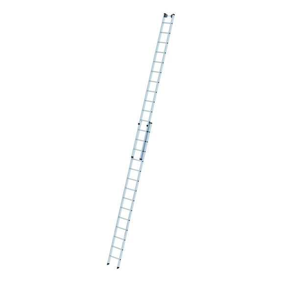GÜNZBURGER extension ladder w/ rungs, 2 pcs, w/o stabiliser, 2x14 rungs - Aluminium extension ladder with rungs, 420 mm wide, without stabiliser