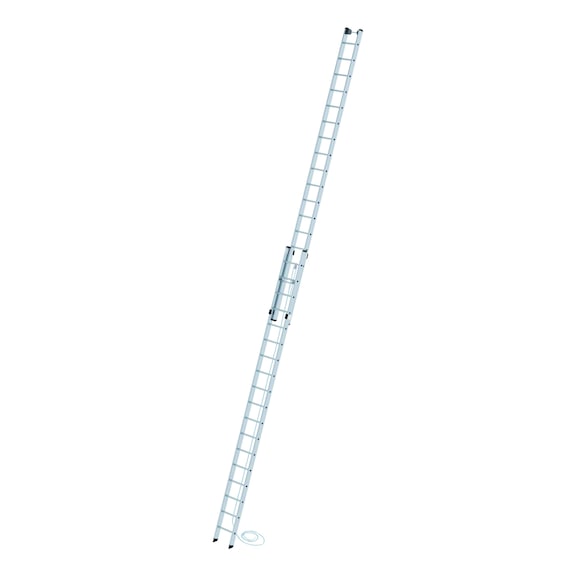 Echelle coulisse corde GÜNZBURGER ac barreaux, 2 pcs, sans stabilis., 2x18 barr. - Echelles simples à coulisse à corde avec barreaux, en aluminium, renfort transversal