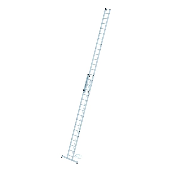 Echelle coulisse corde GÜNZBURGER, 2 pcs, stabilis. nivello(R), 2x16 barreaux - Echelles simples à coulisse à corde avec barreaux, en aluminium, renfort transversal