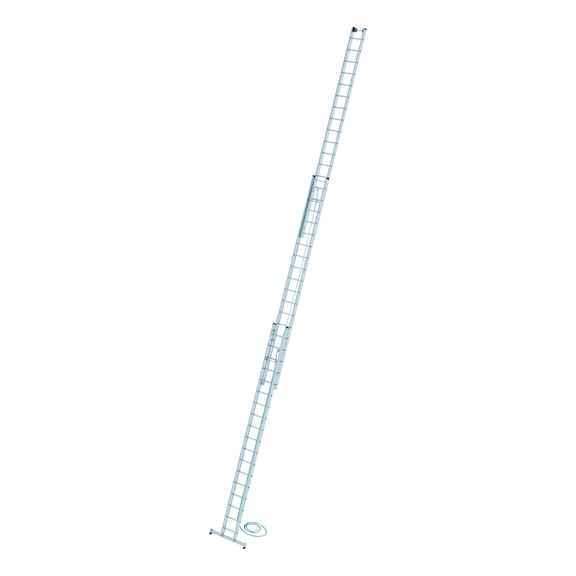Echelle coulisse corde GÜNZBURGER ac barr., 3 pcs, stab. nivello(R), 3x18 barr. - Echelles simples à coulisse à corde avec barreaux, en aluminium, renfort transversal