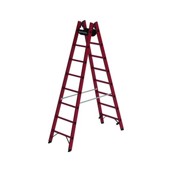 GÜNZBURGER GFRP standing rung ladder, 2x8 rungs - GFRP standing rung ladder