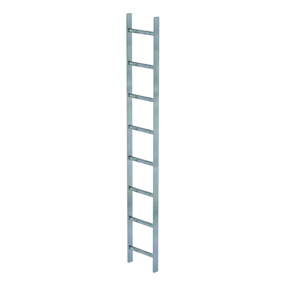 GUNZBURGER échelle simple, acier galv. à chaud, larg. libre 300 mm, 8 barreaux - 