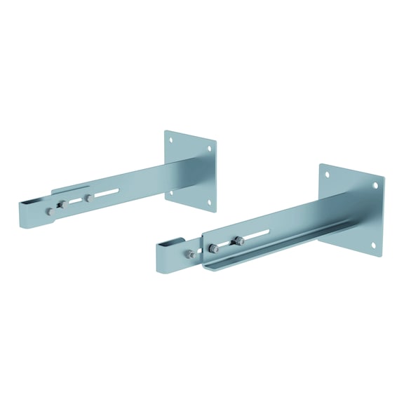 MUNK GÜNZBURGER rigid zinc-plated steel special wall bracket, 500 to 600 mm - Ladder supports