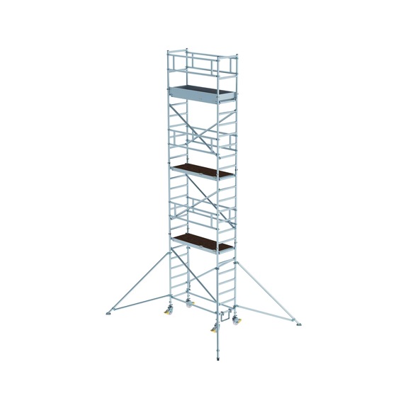 MUNK mobile scaffolding 0.75x1.80 m platform 2 m spacing a. outriggers H 6.35 m - 