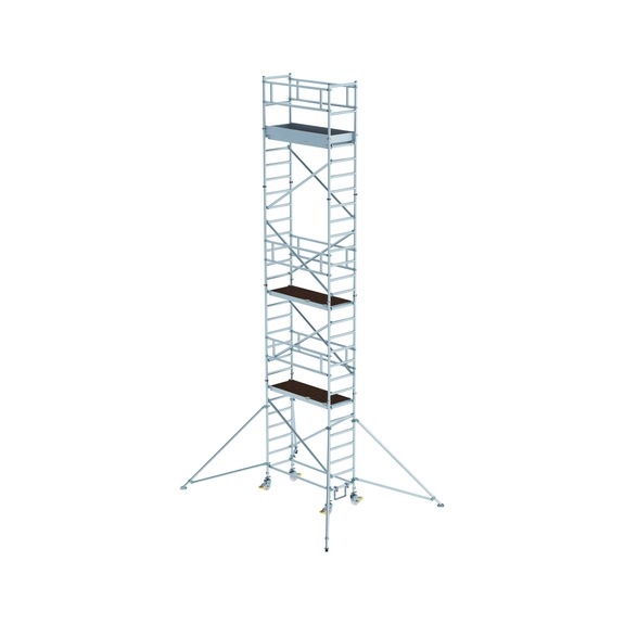 MUNK mobile scaffolding 0.75x1.80 m platform 2 m spacing a. outriggers H 7.35 m - 