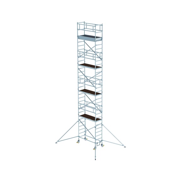 MUNK mobile scaffolding 0.75x1.80 m platform 2 m spacing a. outriggers H 8.35 m - 