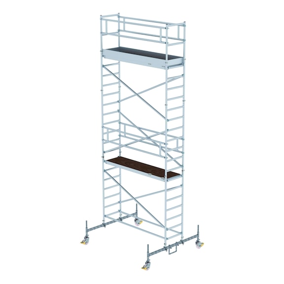 MUNK mobile scaffolding 0.75x2.45 m platform 2 m spac. a. chassis bar H 5.45 m - 