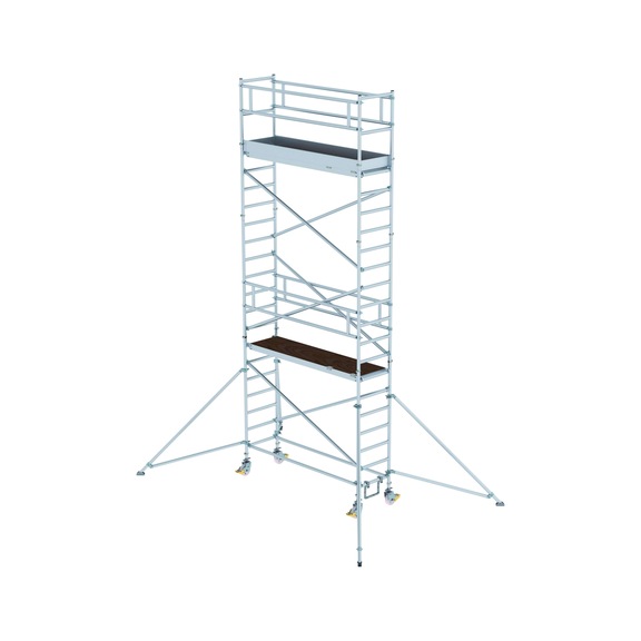 MUNK mobile scaffolding 0.75x2.45 m platform 2 m spacing a. outriggers H 5.35 m - 