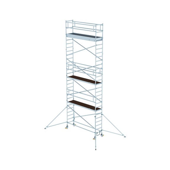 MUNK mobile scaffolding 0.75x3.0 m platform 2 m spacing a. outriggers H 7.35 m - 