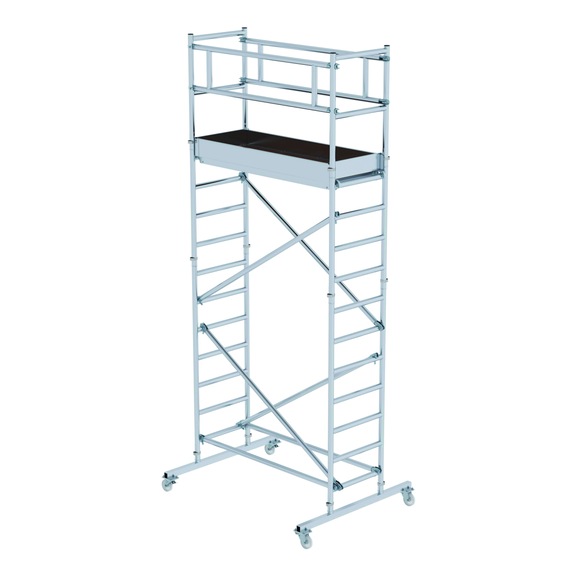 MUNK standard mobile scaffolding 0.75 x 1.80 m, platform height 3.20 m - 