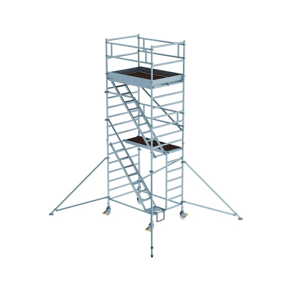 MUNK mobile scaffolding 1.35x1.80 m ladders and outriggers H 4.35 m - 
