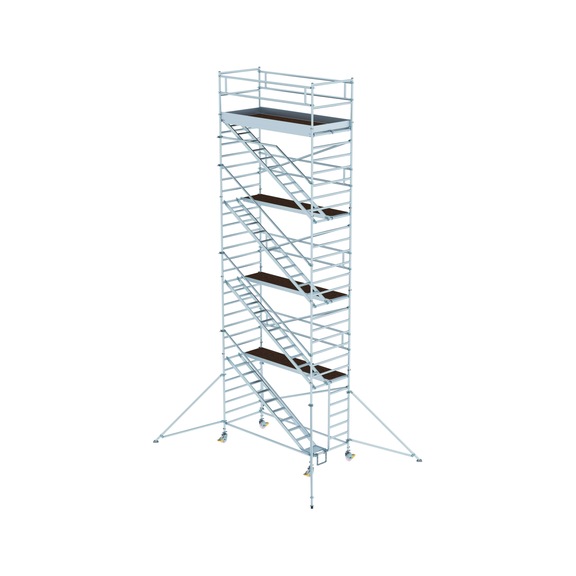 MUNK mobile scaffolding 1.35x3.0 m ladders and outriggers H 8.35 m - 