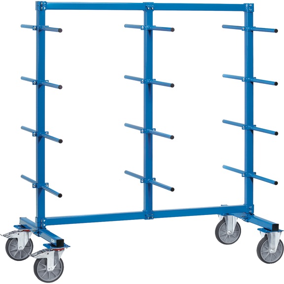 chariot à bras support, 24 bras support, 2 côtés, 1600x800mm, cap. chge 500 kg - Chariot à bras de support