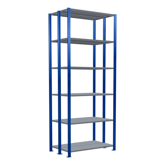 SCHULTE basic shelving plug-in double MULTIplus250 /2x6 2500x1000x(2x300) No.32131-G-B - Shelving (workshop)