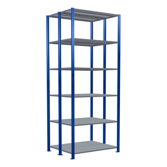 SCHULTE basic shelving plug-in double MULTIplus250 /2x6 2500x1000x(2x400) No.32141-G-B - Shelving (workshop)
