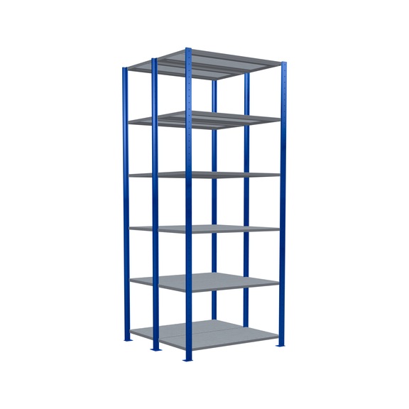 SCHULTE basic shelving plug-in double MULTIplus250 /2x6 2500x1000x(2x500) No.32151-G-B - Shelving (workshop)