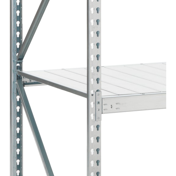 META MINI-RACK kieg. polc ac&eacute;lpanelekkel, HxM&eacute; 2200x1050, horg., komplett - Kieg&eacute;sz&iacute;tő polcelem ac&eacute;lpanelekkel
