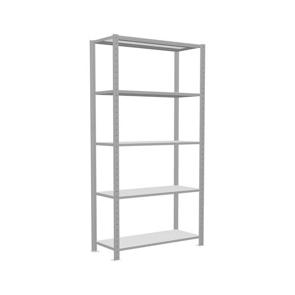 SCHULTE Basic shelving Steck MULTIplus150 RAL7035 5 shelves 2000x1000x400 No. 32640 - Shelving (workshop)
