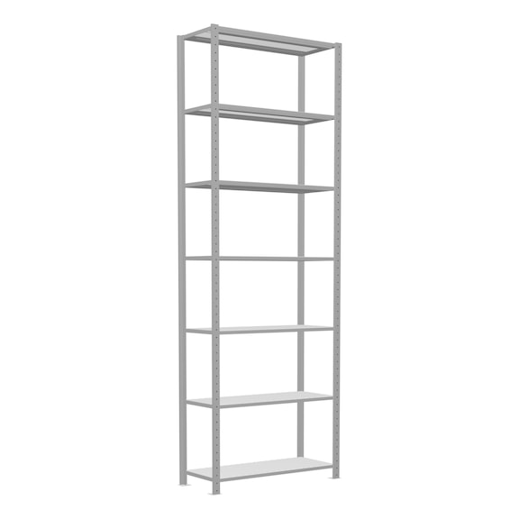 SCHULTE Basic shelving Steck MULTIplus150 RAL7035 7 shelves 3000x1000x400 No. 32642 - Shelving (workshop)