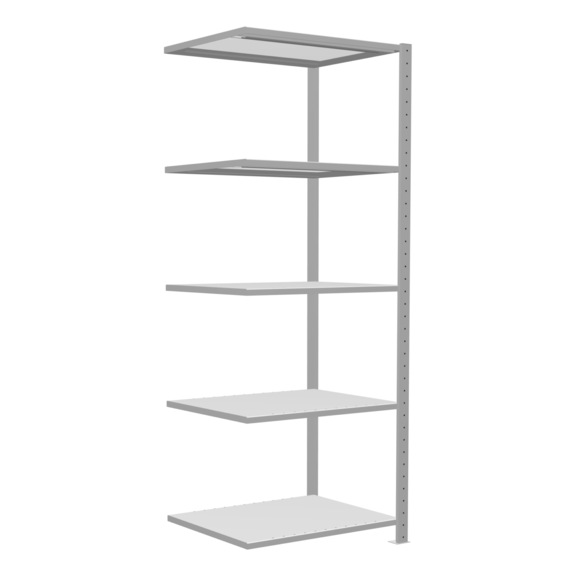SCHULTE add-on shelving Steck MULTIplus150 RAL7035 5 shelves 2000x750x600 No. 32665-75 - Shelving (workshop)