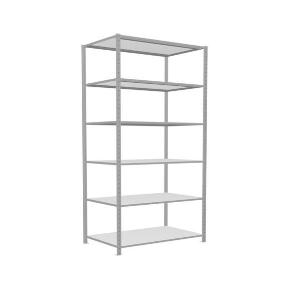 SCHULTE Basic shelving Steck MULTIplus150 6 shelves 2500x1300x800 No. 32681-130 - Shelving (workshop)