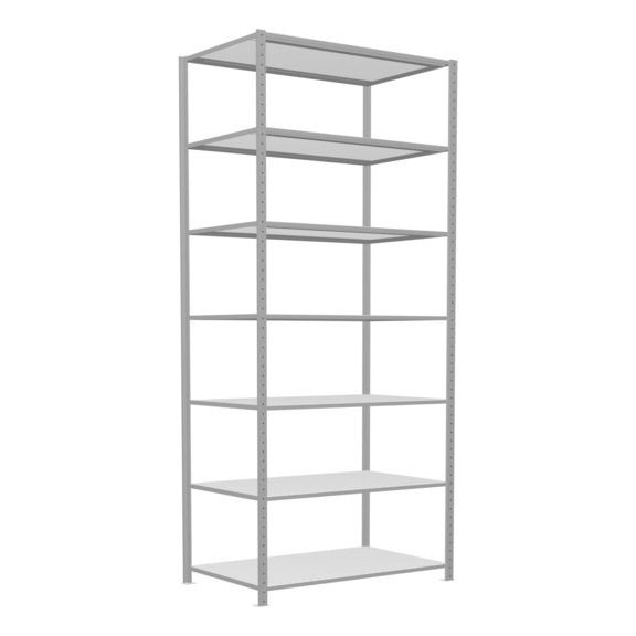 SCHULTE basic shelving Steck MULTIplus150 7 shelves 3000x1300x800 No. 32682-130 - Shelving (workshop)