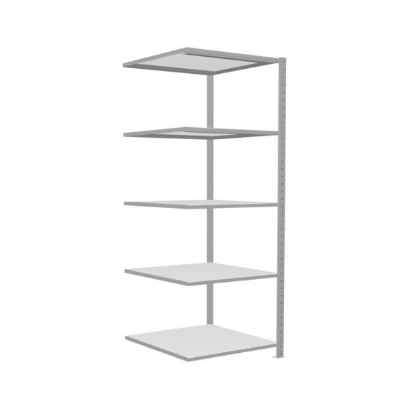 SCHULTE add-on shelving Steck MULTIplus150 RAL7035 5 shelves 2000x750x800 No. 32685-75 - Shelving (workshop)