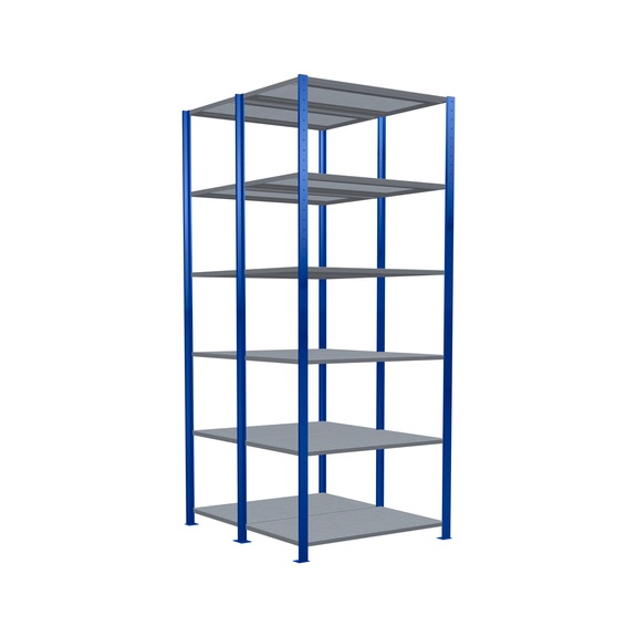 SCHULTE Basic shelving plug-in double MULTIplus150 /2x6 ,2500x1000x(2x600) No.32761-B - Shelving (workshop)