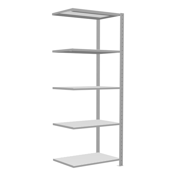 SCHULTE add-on shelving Steck MULTIplus250 RAL7035 5 shelves 2000x750x500 No. 32855-75 - Shelving (workshop)