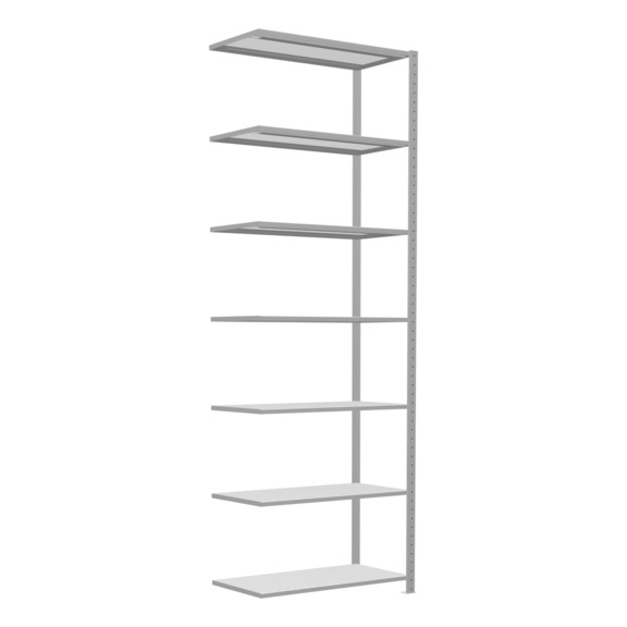 SCHULTE Anbauregal Steck MULTIplus250 RAL7035 7 Böden 3000x1000x500 Nr. 32857 - Regal (Werkstatt)