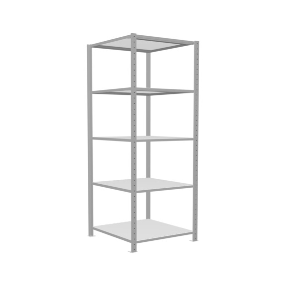 SCHULTE Basic shelving Steck MULTIplus250 RAL7035 5 shelves 2000x750x800 No. 32880-75 - Shelving (workshop)