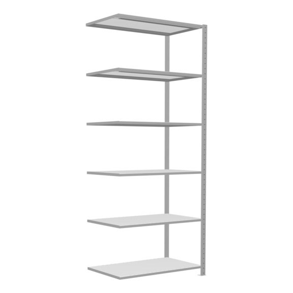 SCHULTE Anbauregal Steck MULTIplus85 RAL7035 6 Böden 2500x1000x600 Nr. 33066 - Regal (Werkstatt)