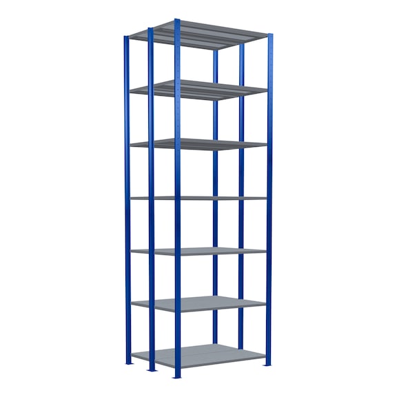 SCHULTE basic shelving double MULTIplus150 /2x7 shelves 3000x1000x(2x400) No. 33142-B - Shelving (workshop)