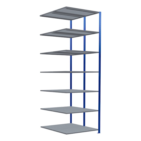 SCHULTE add-on shelvingDouble MULTIplus150 /2x7 shelves 3000x1000x(2x600) No. 33167-B - Shelving (workshop)