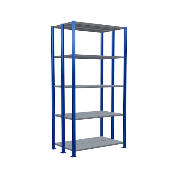 SCHULTE Basic shelving double MULTIplus250 /2x5 shelves 2000x1000x(2x300) No. 33230-B - Shelving (workshop)