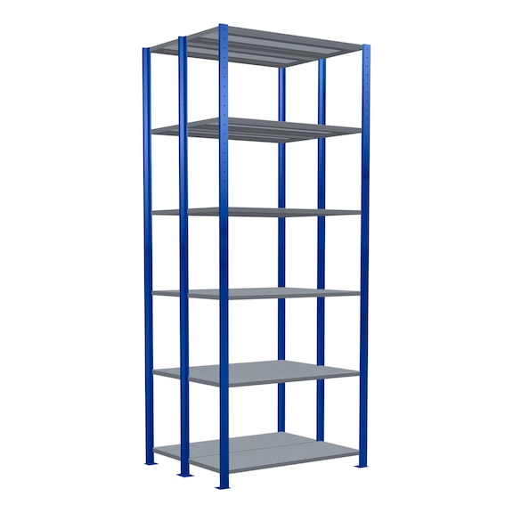 SCHULTE Basic shelving double MULTIplus250 /2x6 shelves 2500x1000x(2x400) No. 33241-B - Shelving (workshop)