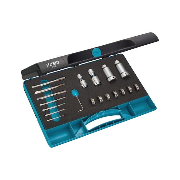 HAZET Thread cutting set 849 Number of tools 21 - Thread cutting tool assortment