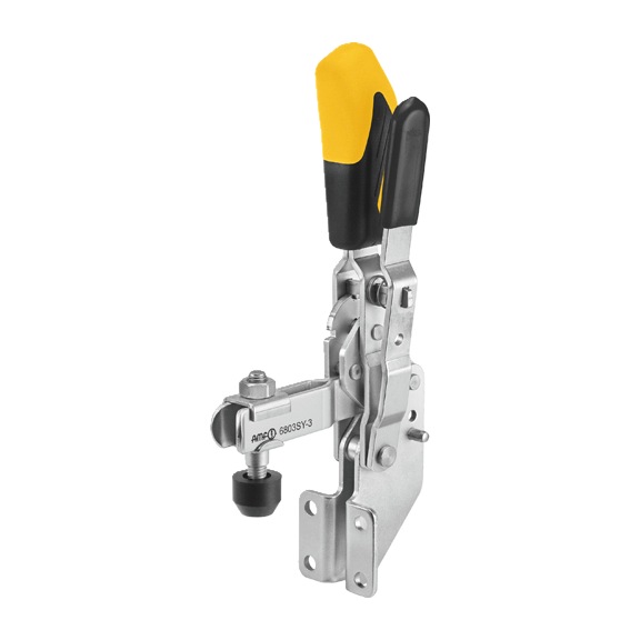 AMF Senkrechtspanner mit gelbem Handgriff 6803SY-3 Nummer 557203 - Senkrechtspanner