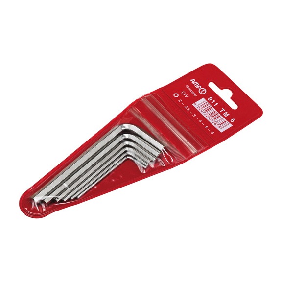 AMF Hexagon screwdriver in key pouch 911-TM8 Number 43869 - Hexagon socket screwdriver, angled