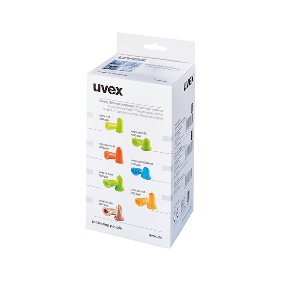 UVEX earplugs com4-fit SNR 33 dB size S 2112023 pack of 300 pairs - 