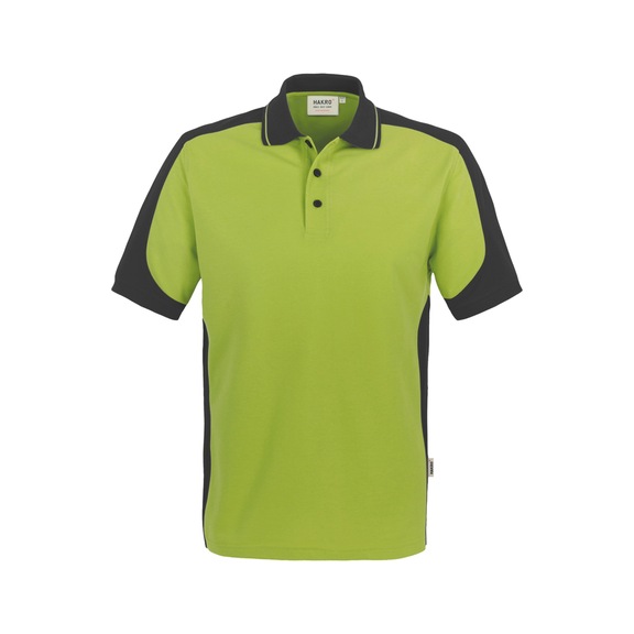 HAKRO Polo-Shirt Contrast Mikralinar&reg; kiwi/anthrazit Gr.3XL - Polo-Shirt