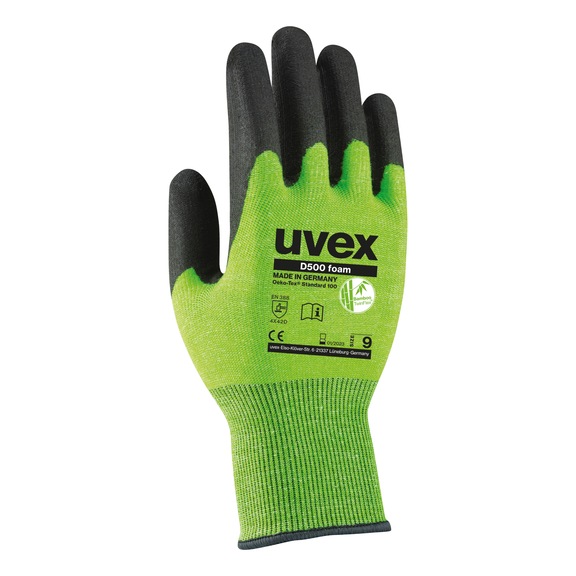 UVEX safety glove D500 foam 60604 size 10 6060410 - 