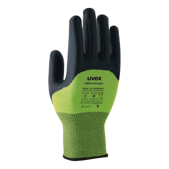 UVEX safety glove C500 wet plus 60496 size 10 6049610 - 