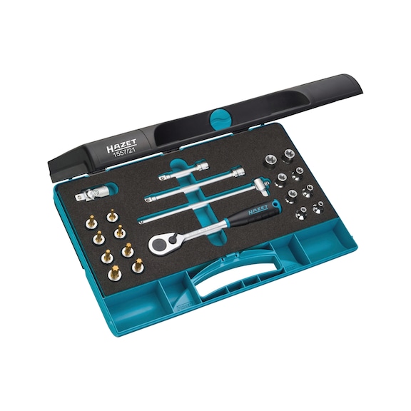 HAZET set TX profile square 3/8 inch outside 21 tools Smart Case 355 mm - Socket tool (other)