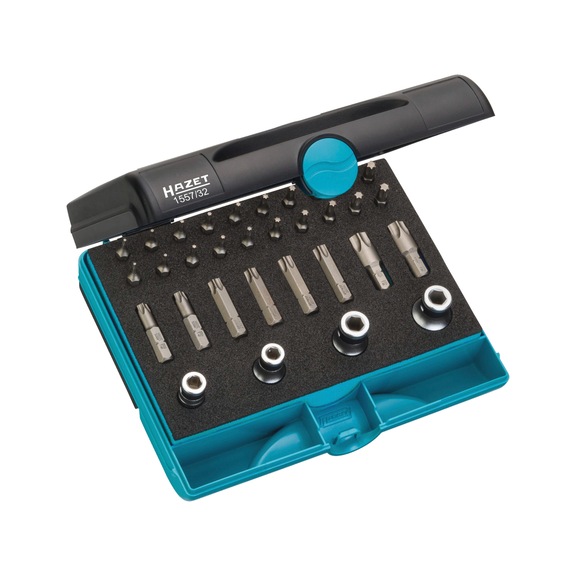 HAZET Set TX Profile Hexagon 1/4 Inch Internal 32 Tools Smart Case 185 mm - Socket tool (other)