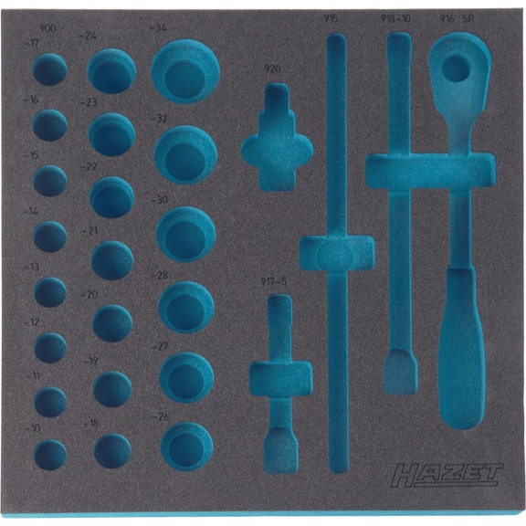 HAZET soft foam insert 2C empty 163-102L - Insert for tool trolley