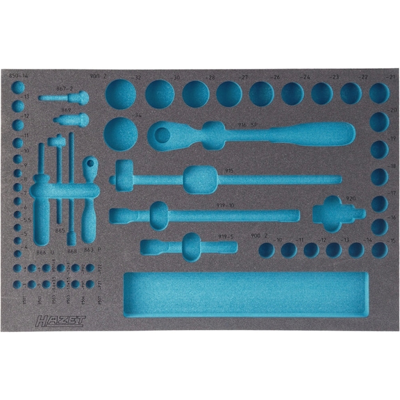 HAZET Weichschaum Einlage 2K Leer 163-118L - Einlage für Werkstattwagen