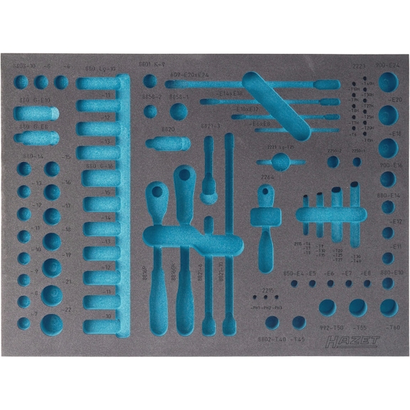 HAZET Soft foam insert 2C Empty 163-139L - Insert for tool trolley