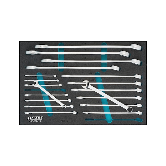 HAZET Combination wrench set 19-piece external double hexagon 8-34 - Tool assortment